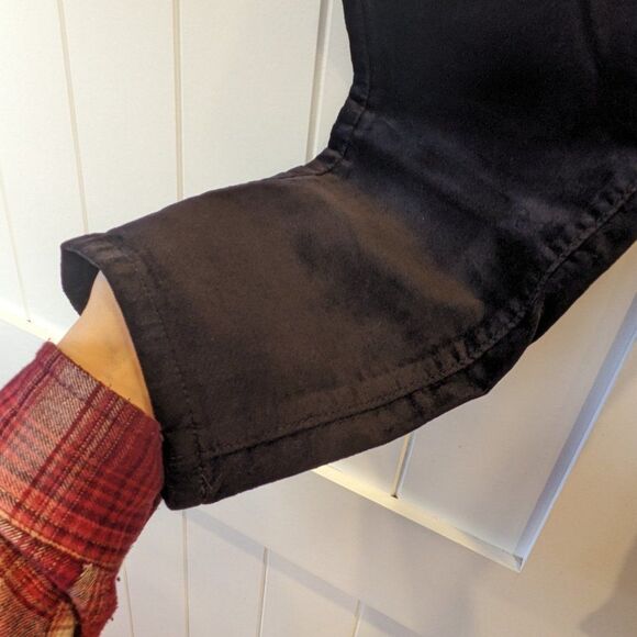 Ann Taylor Sculpting Mid Rise Curvy Black Velvet Skinny Pants SIZE 12 - Picture 11 of 14